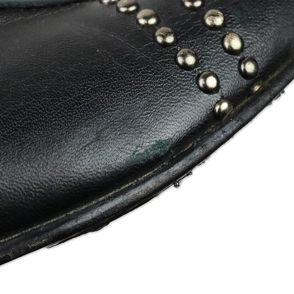 Anine Bing Black Leather Silver Studs Charlie Boots