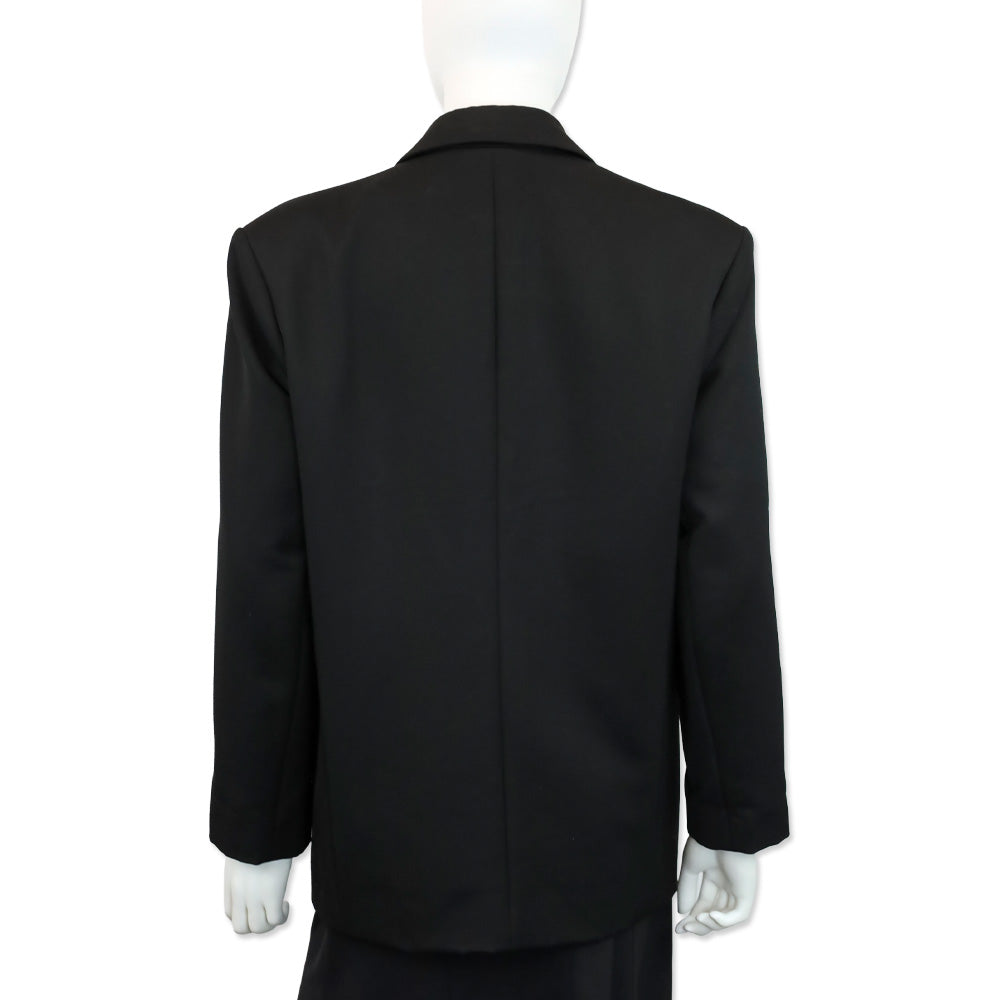 Anine Bing Black Midweight Wool Quinn Blazer