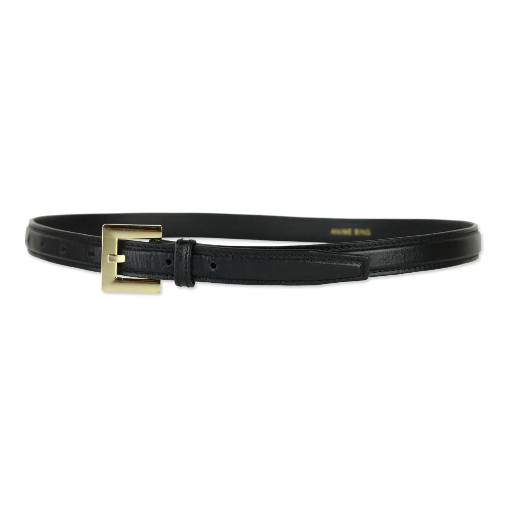 Anine Bing Black With Gold Nikola Belt