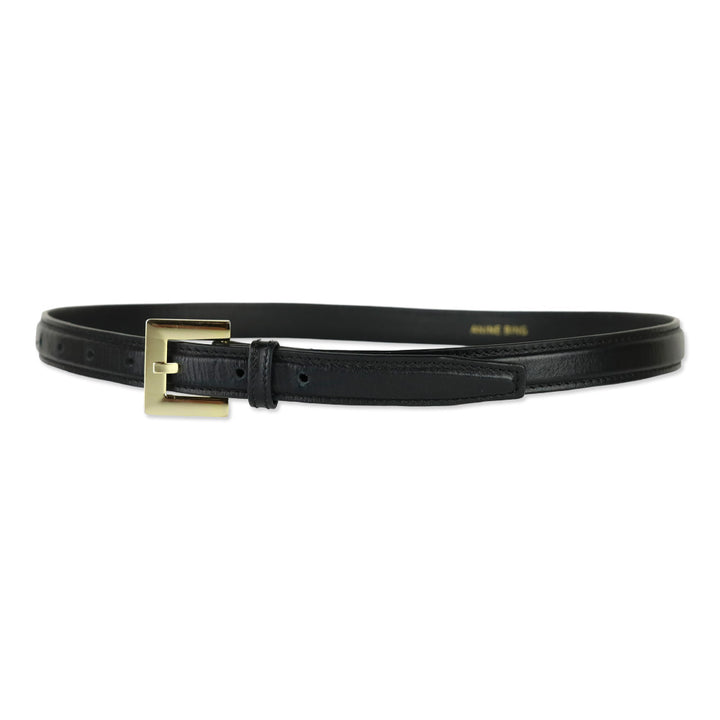 Anine Bing Black With Gold Nikola Belt