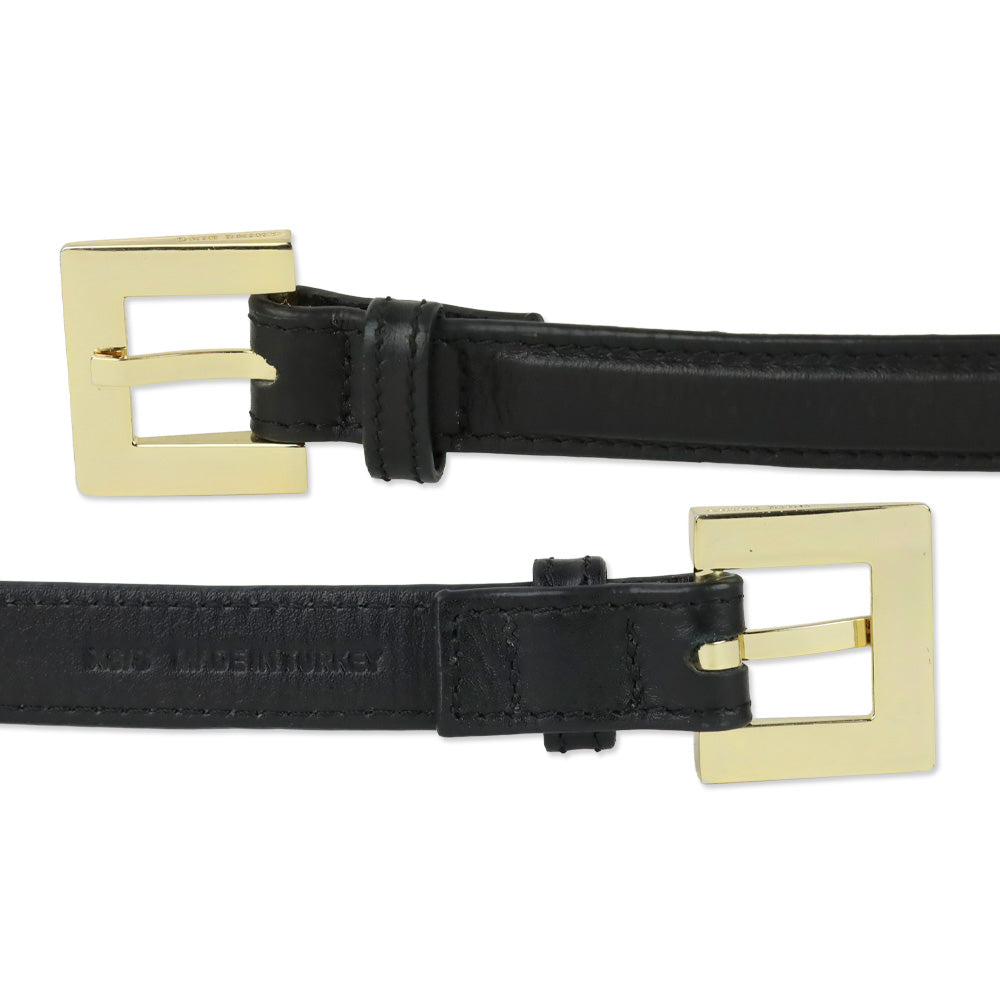 Anine Bing Black With Gold Nikola Belt