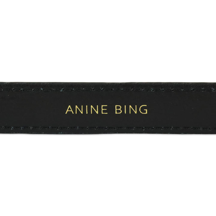 Anine Bing Black With Gold Nikola Belt