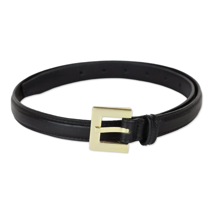 Anine Bing Black With Gold Nikola Belt