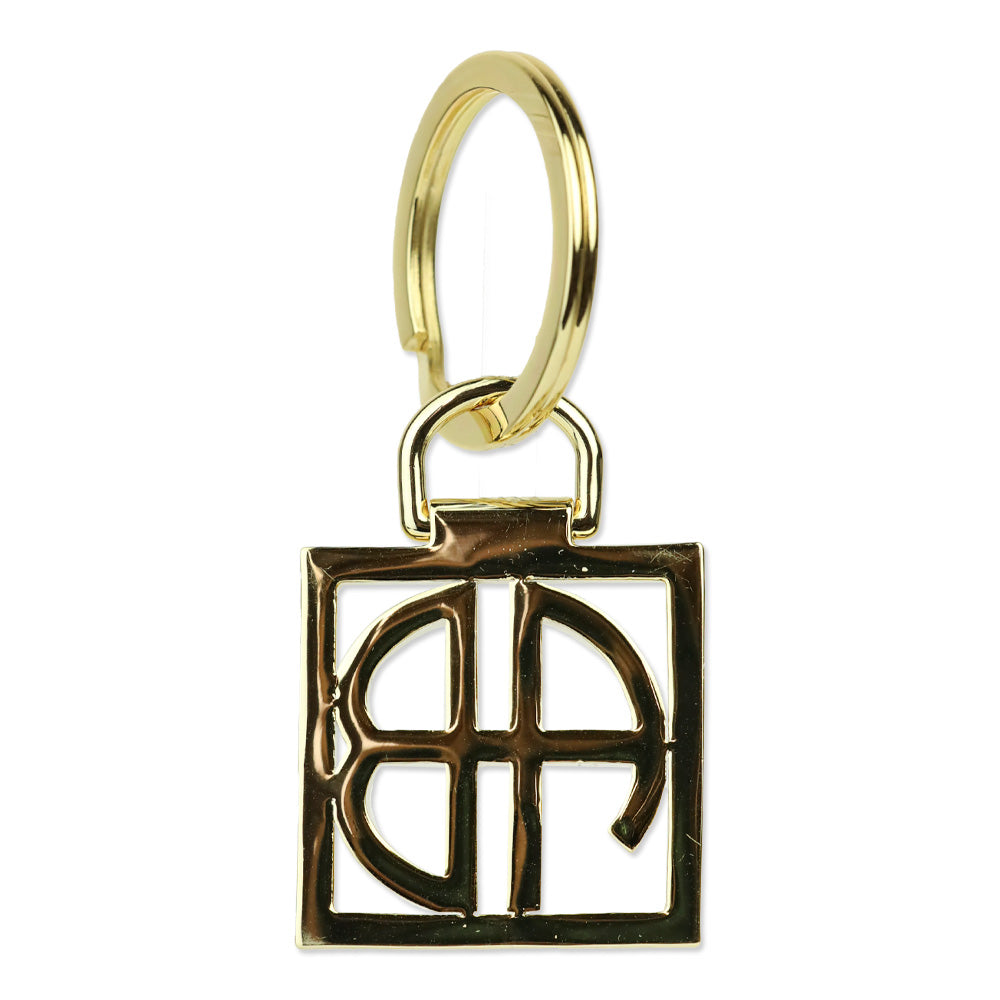 Anine Bing Gold Logo Keychain