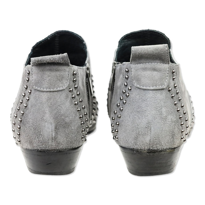 Anine Bing Grey Suede Silver Stud Low Charlie Boot