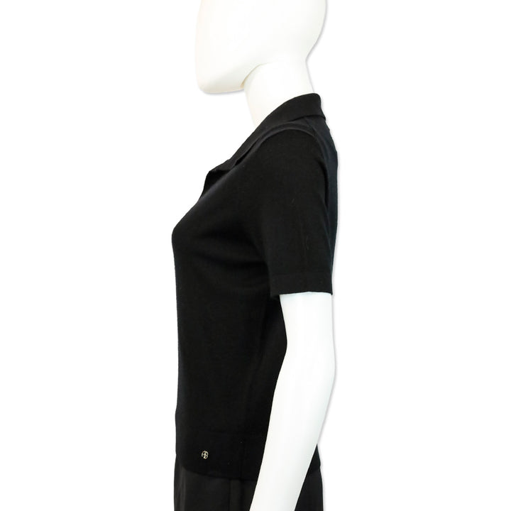 Anine Bing Merino Wool and Cashmere-Blend Moni Polo Sweater
