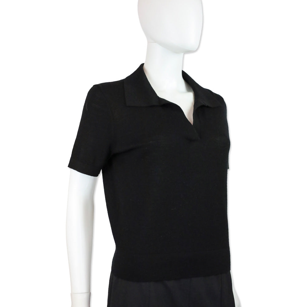 Anine Bing Merino Wool and Cashmere-Blend Moni Polo Sweater