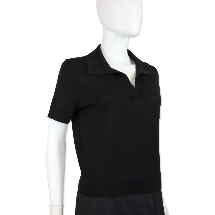 Anine Bing Merino Wool and Cashmere-Blend Moni Polo Sweater