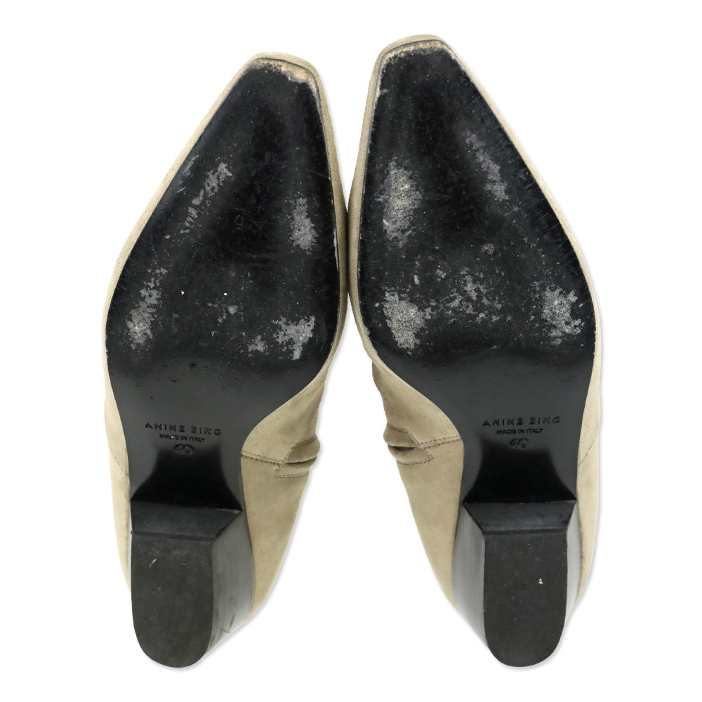 Anine Bing Sand Suede Freya Flat Boots