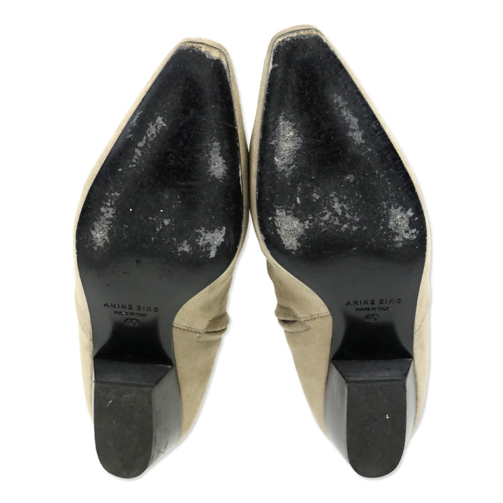 Anine Bing Sand Suede Freya Flat Boots
