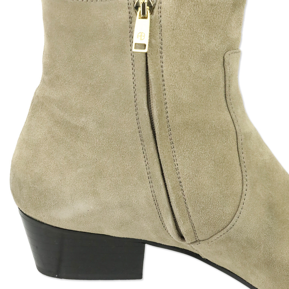 Anine Bing Sand Suede Freya Flat Boots
