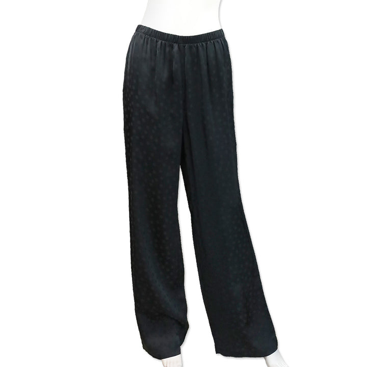 Anine Bing Black Dot Jacquard Satin Elain Pant