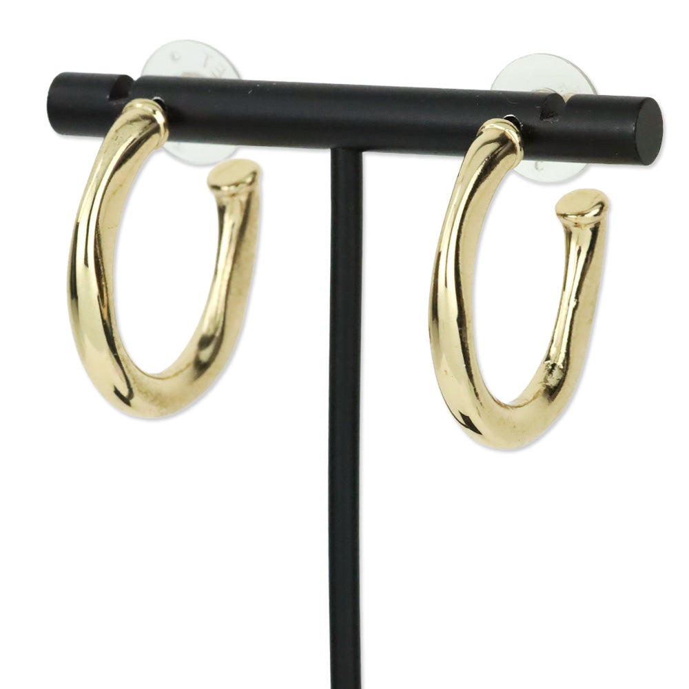 Anthropologie 14K Gold Plated Tubular Hoop Earrings