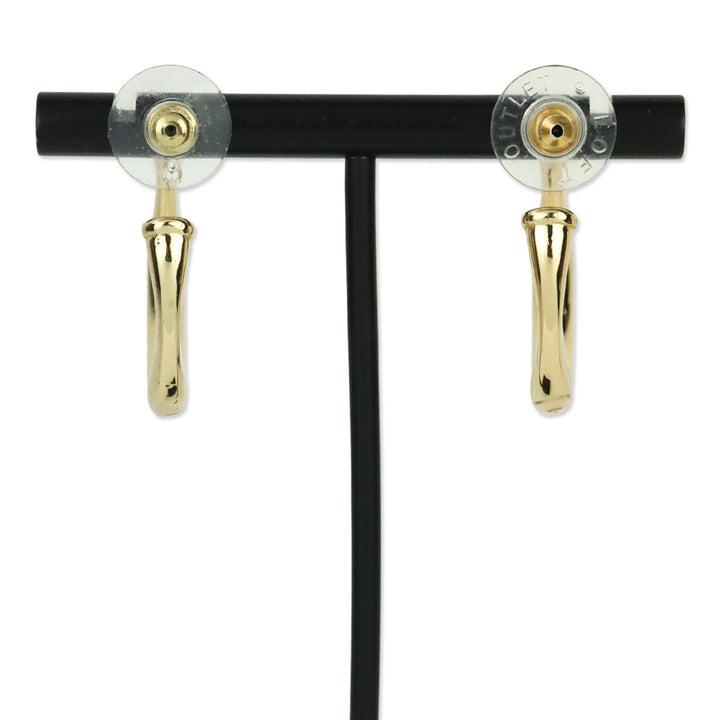 Anthropologie 14K Gold Plated Tubular Hoop Earrings