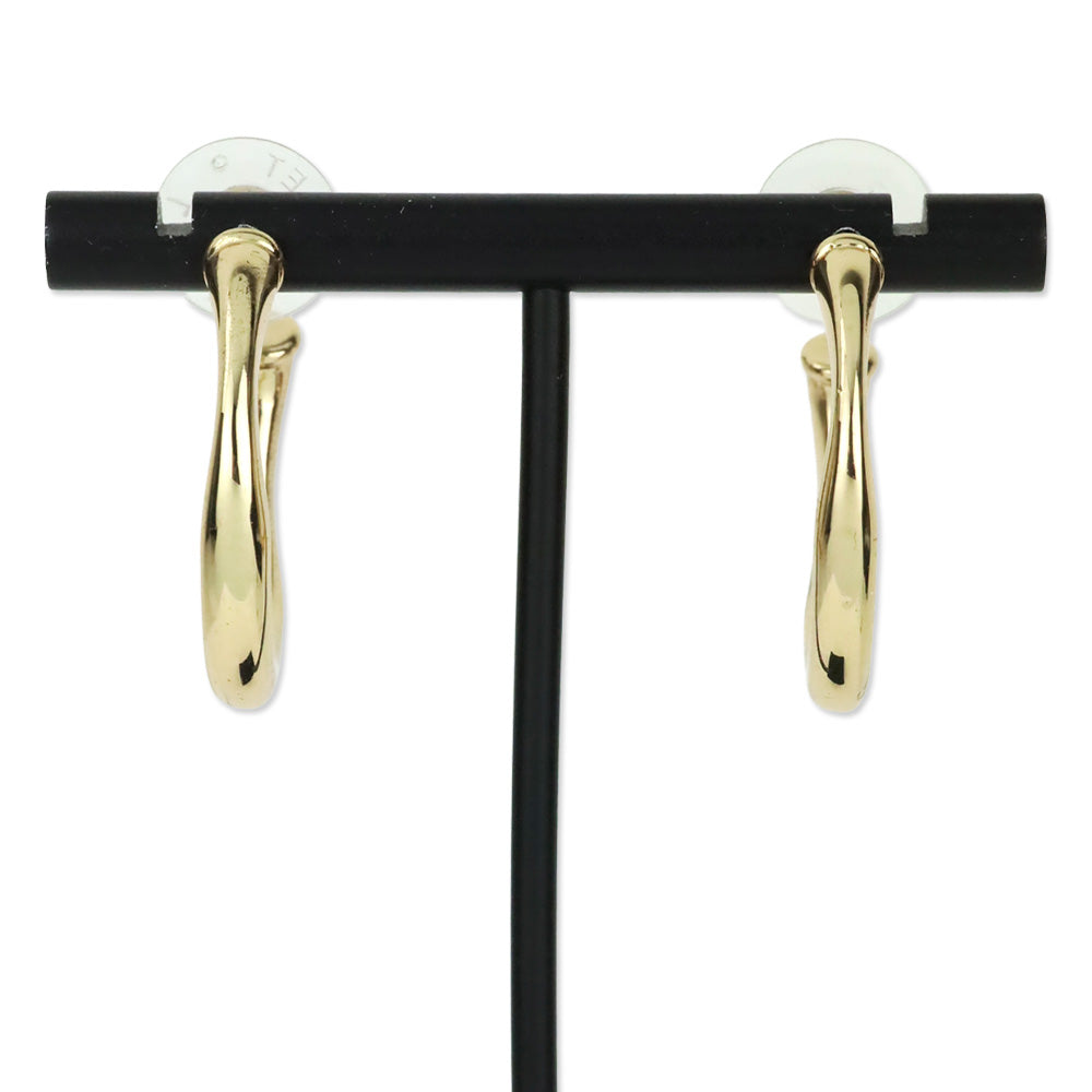 Anthropologie 14K Gold Plated Tubular Hoop Earrings