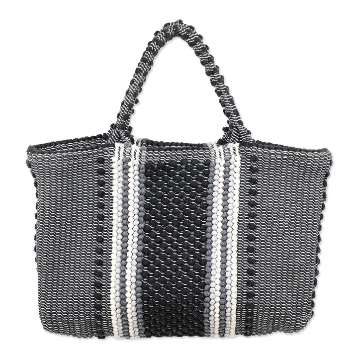 Antonello Tesse Telti Chelu Black/Grey/White Woven Tote