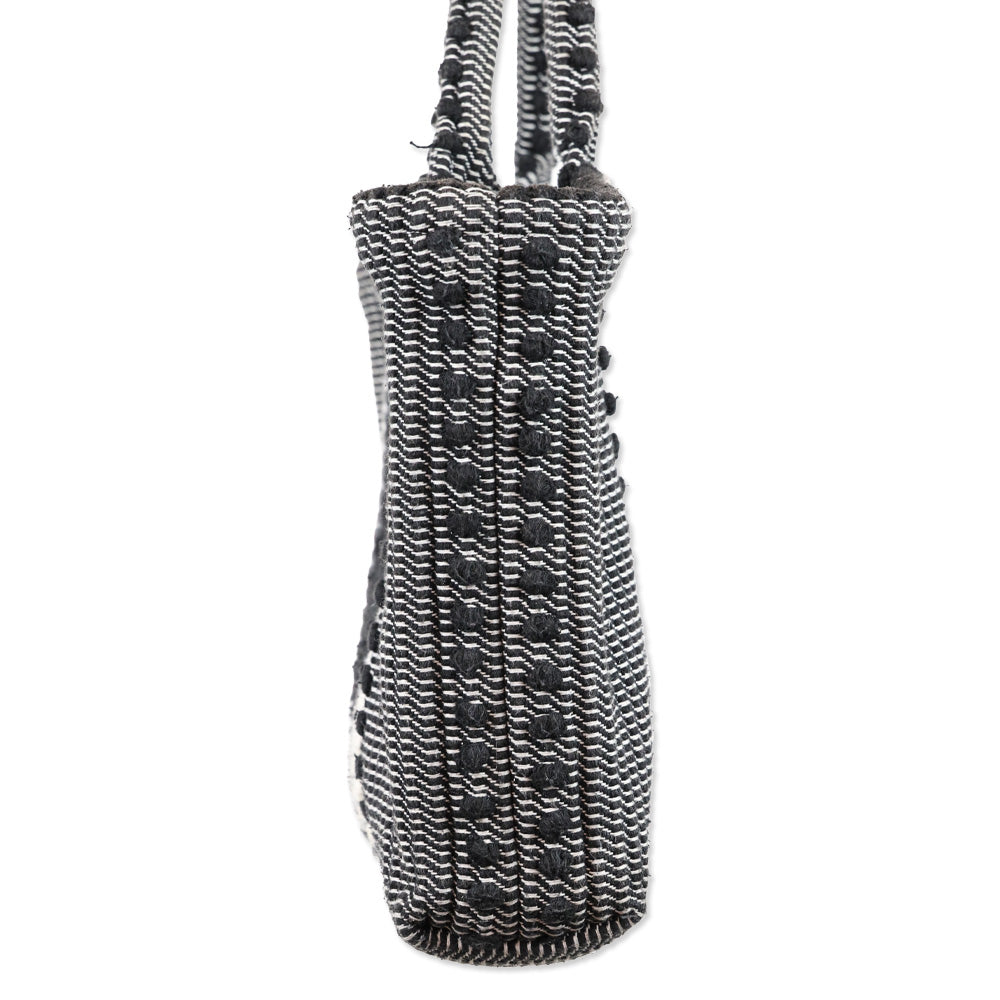 Antonello Tesse Telti Chelu Black/Grey/White Woven Tote