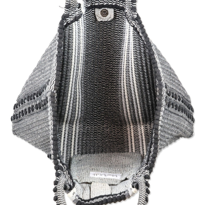 Antonello Tesse Telti Chelu Black/Grey/White Woven Tote