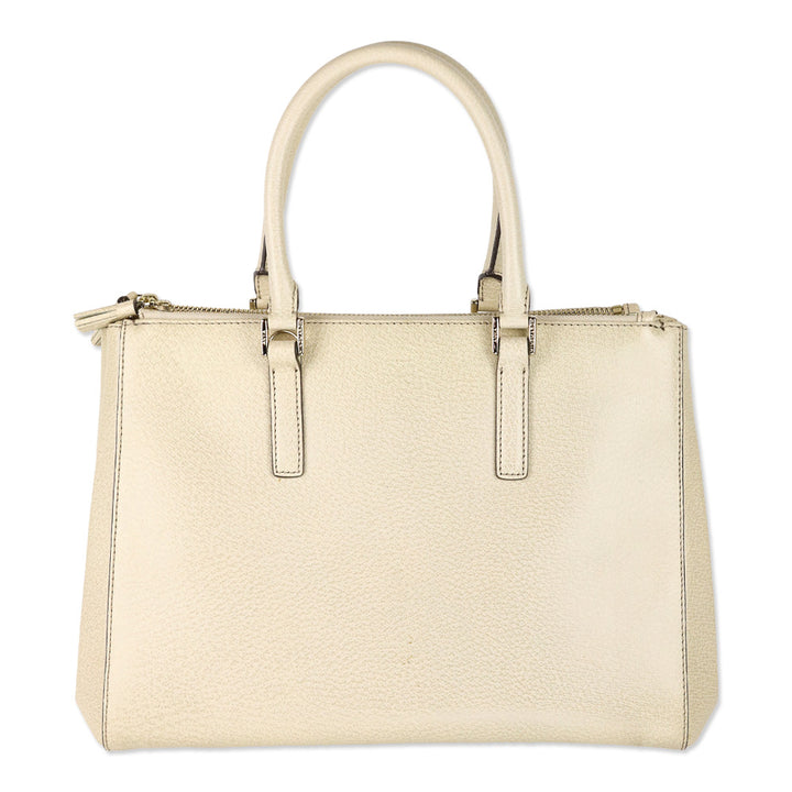 Anya Hindmarch Cream Grained Leather Ebury Tote