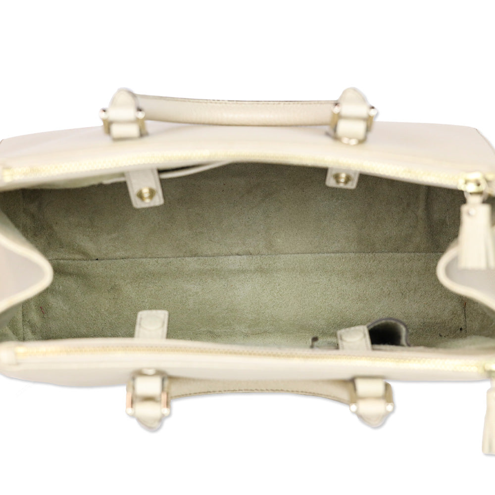 Anya Hindmarch Cream Grained Leather Ebury Tote