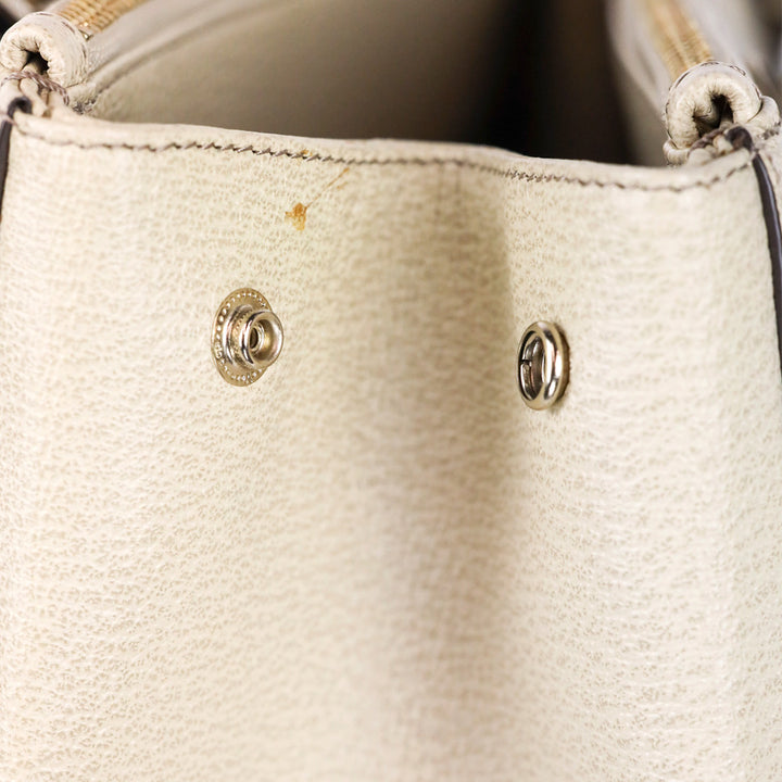 Anya Hindmarch Cream Grained Leather Ebury Tote