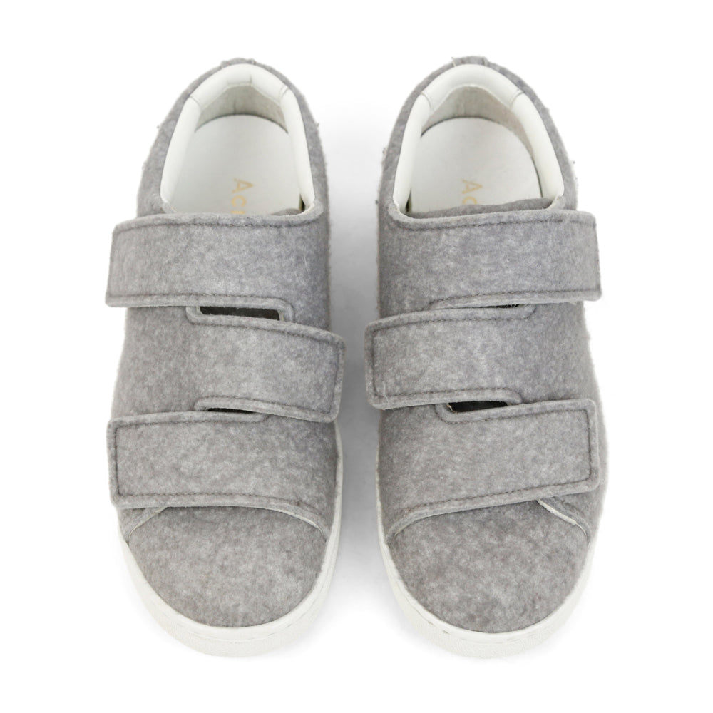 Acne Studios Gray Wool Velcro Strap Sneakers