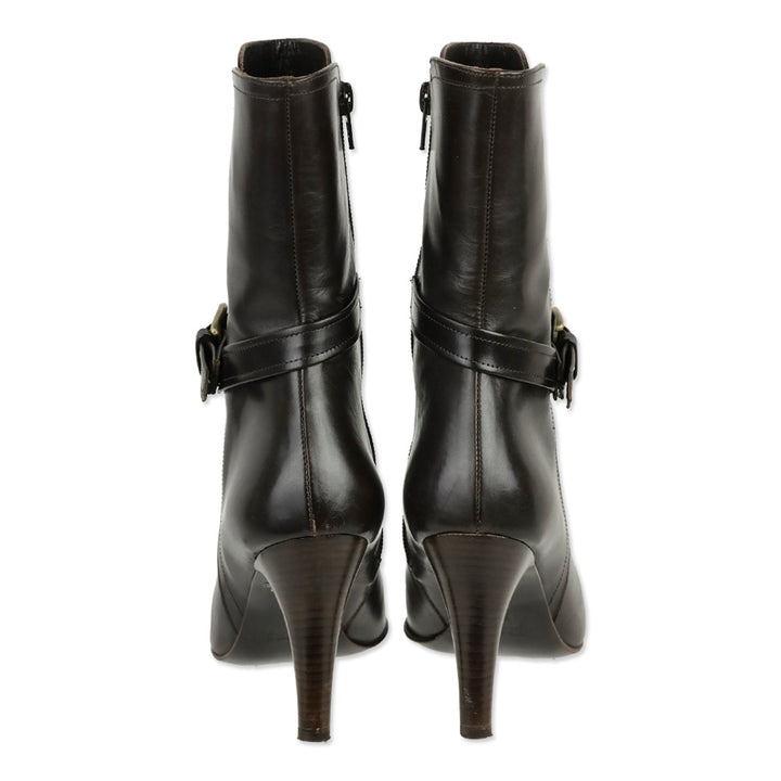 Aquatalia Black Floria Suede Heel Bootie