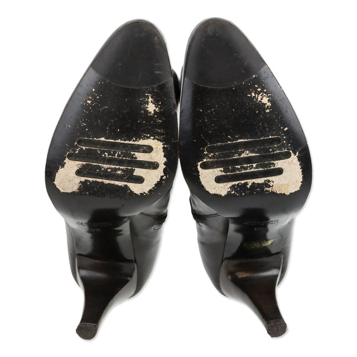 Aquatalia Black Floria Suede Heel Bootie