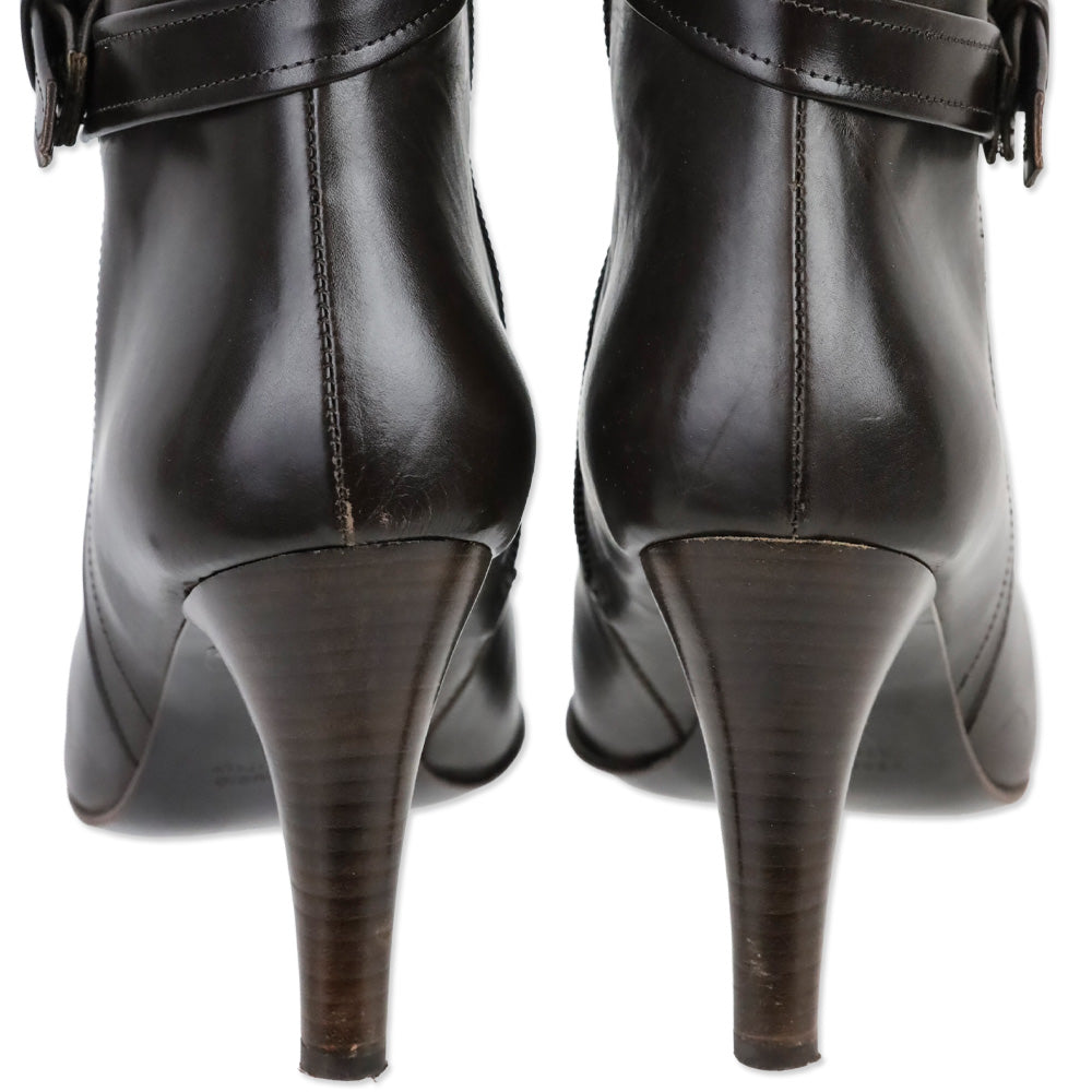 Aquatalia Black Floria Suede Heel Bootie