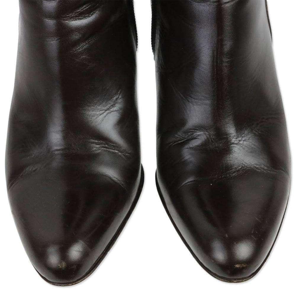 Aquatalia Black Floria Suede Heel Bootie