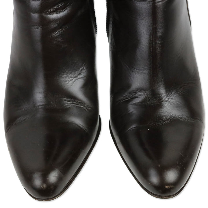 Aquatalia Black Floria Suede Heel Bootie