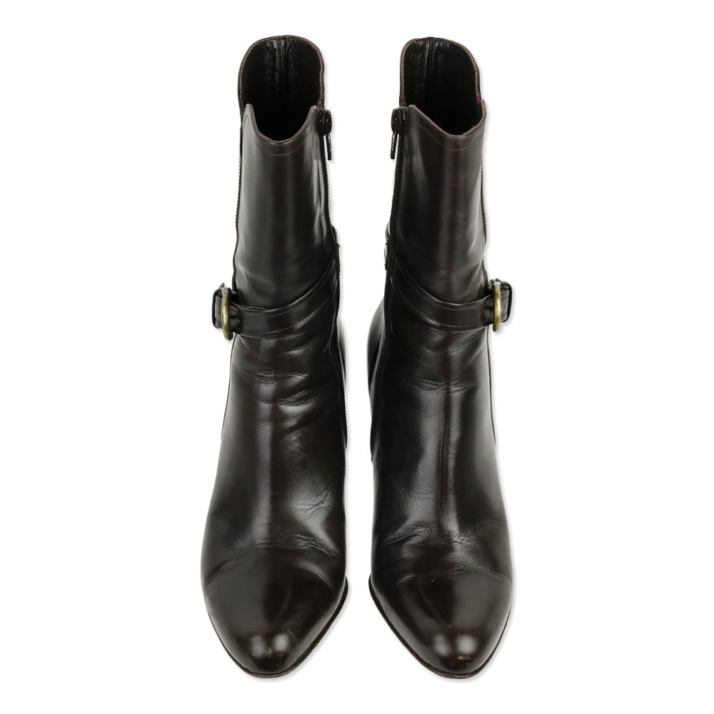 Aquatalia Black Floria Suede Heel Bootie