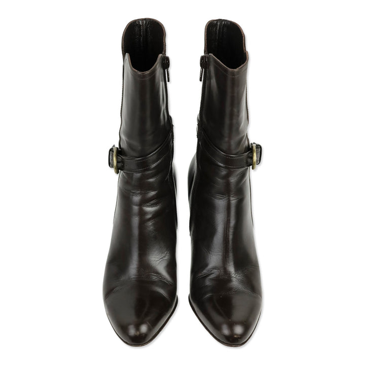 Aquatalia Black Floria Suede Heel Bootie