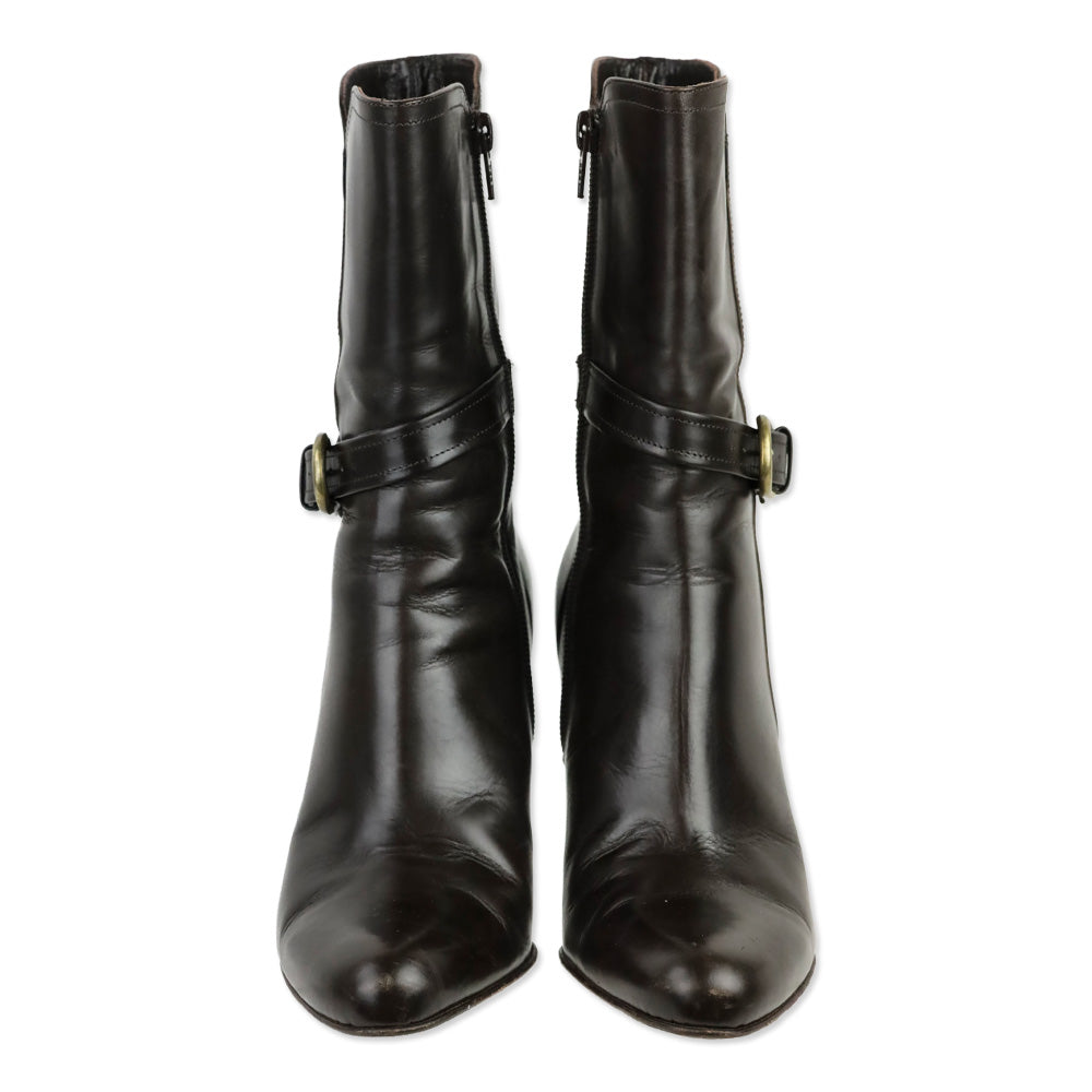 Aquatalia Black Floria Suede Heel Bootie