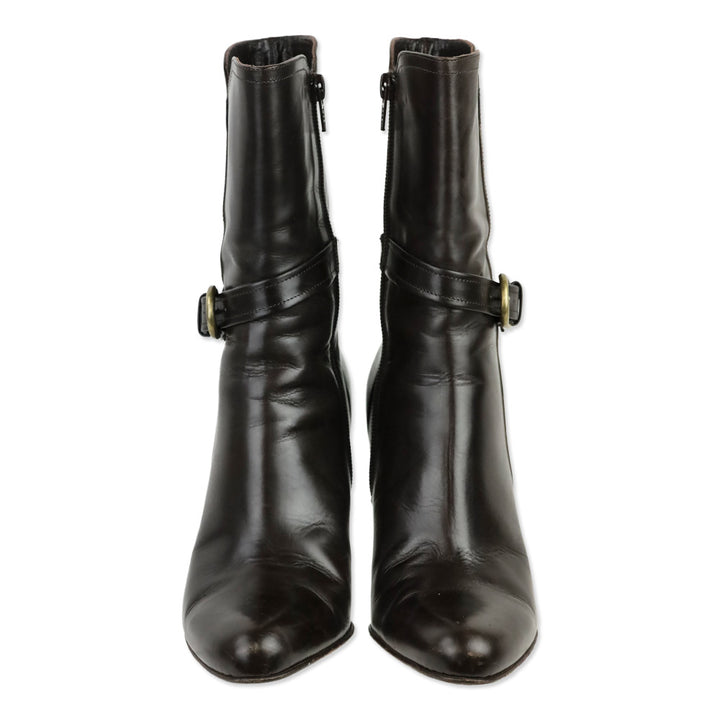 Aquatalia Black Floria Suede Heel Bootie