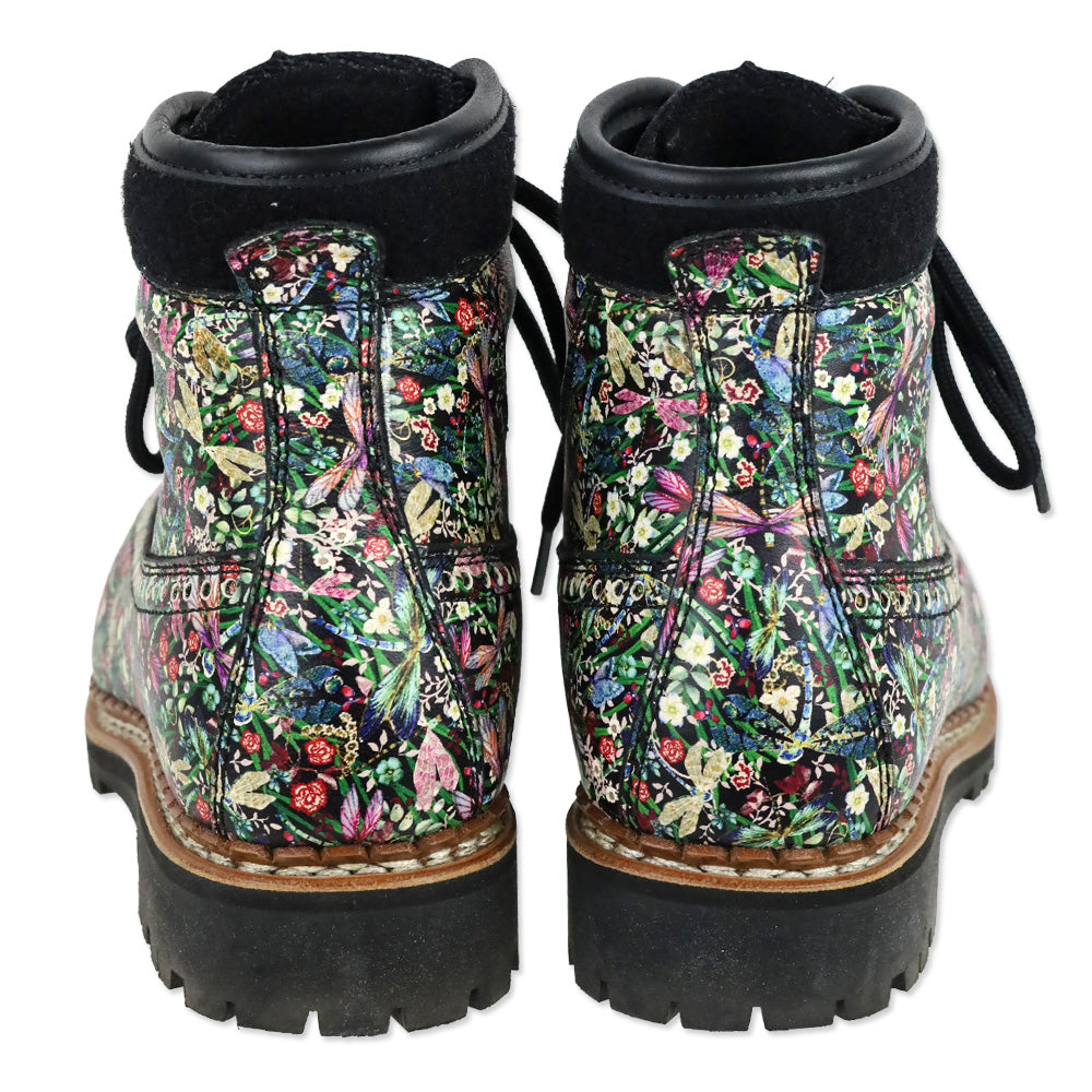 Aquatalia Black Polished Calf Leather Palmer Wedge Ankle Booties