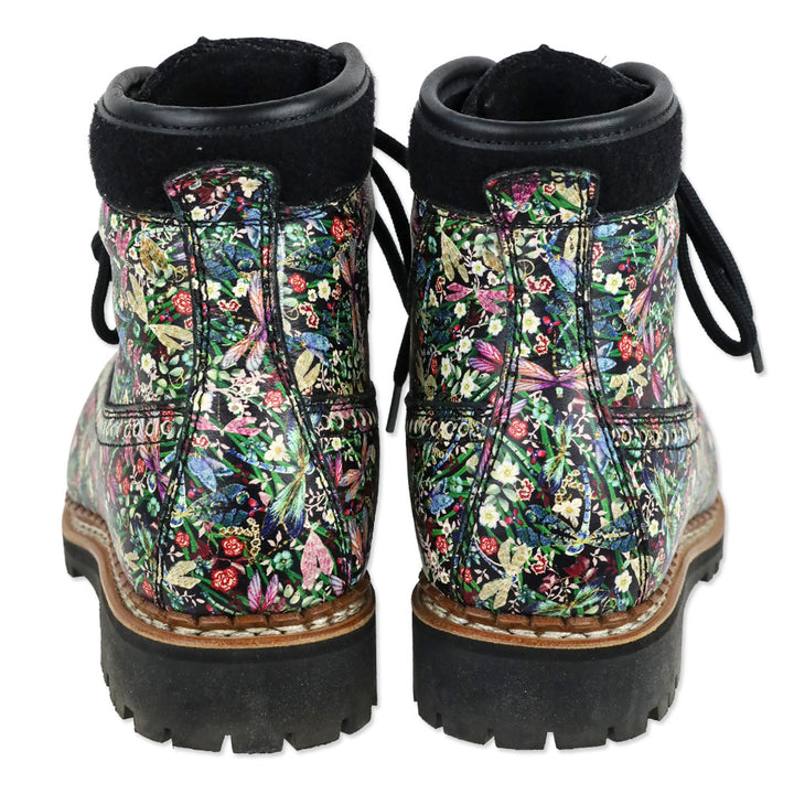 Aquatalia Black Polished Calf Leather Palmer Wedge Ankle Booties