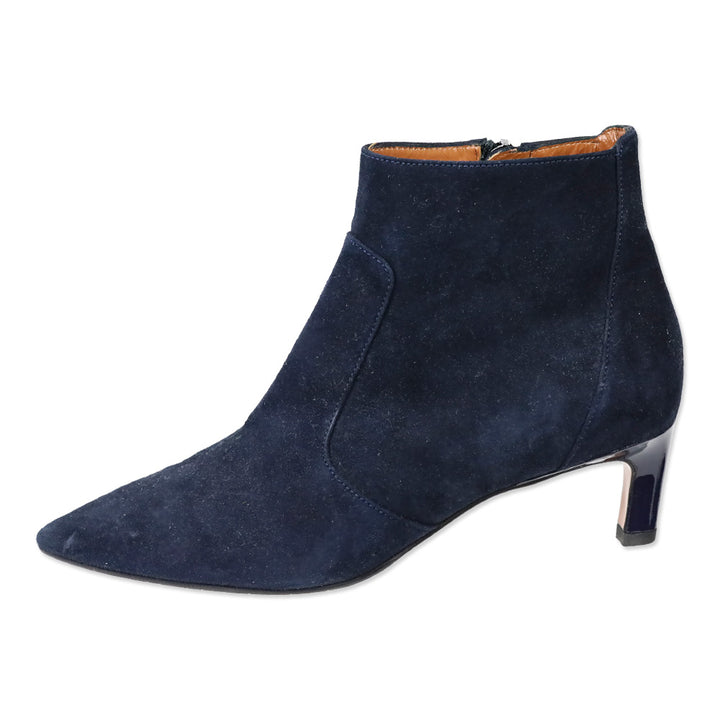 Aquatalia Navy Suede Ankle Booties