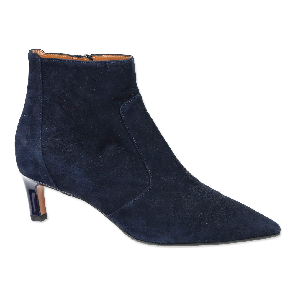 Aquatalia Navy Suede Ankle Booties