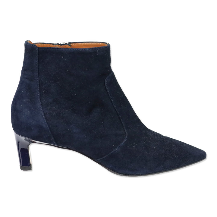 Aquatalia Navy Suede Ankle Booties
