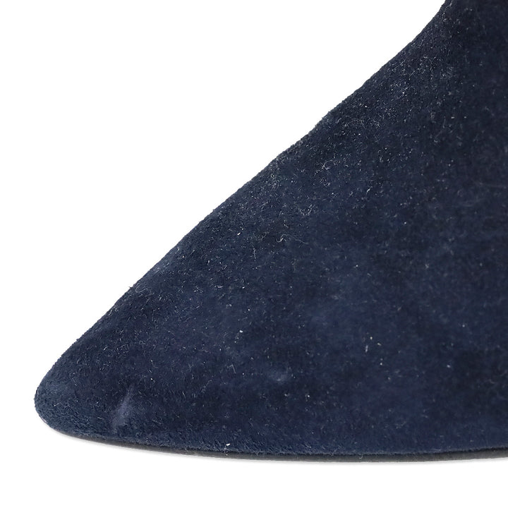 Aquatalia Navy Suede Ankle Booties