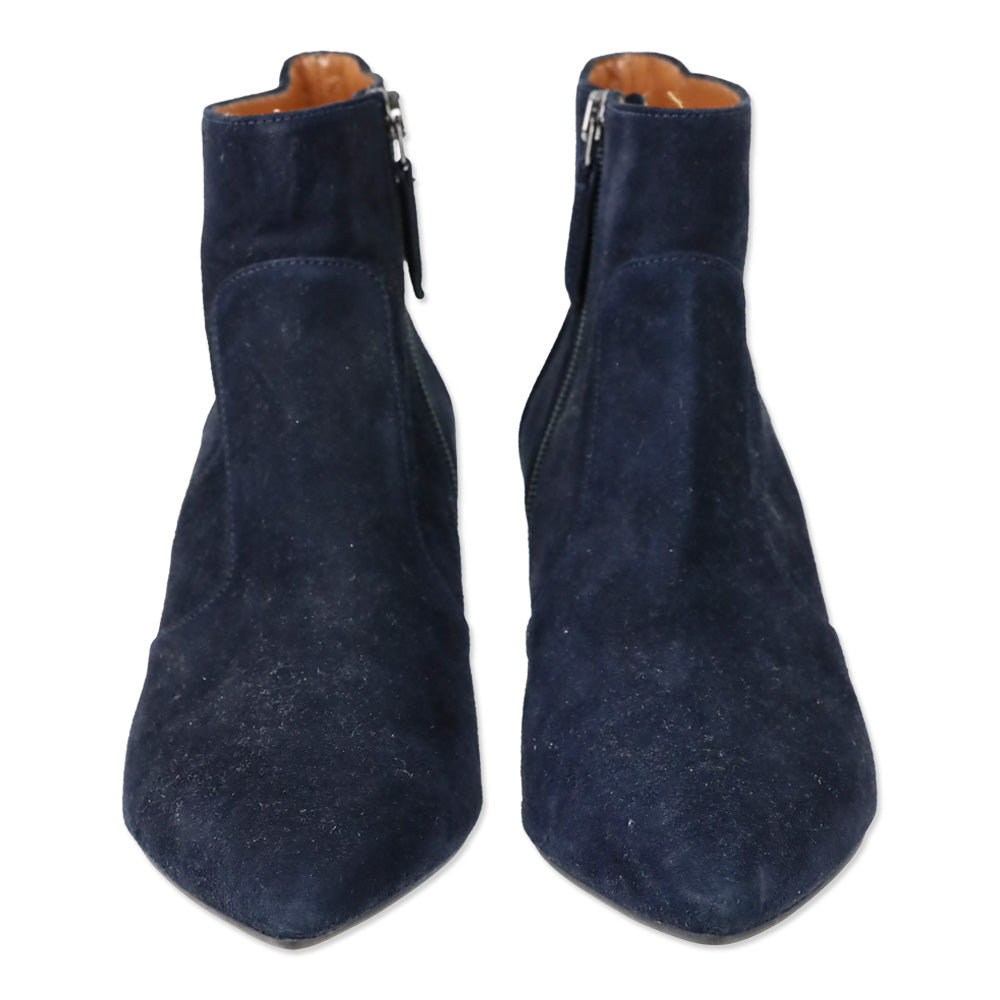 Aquatalia Navy Suede Ankle Booties