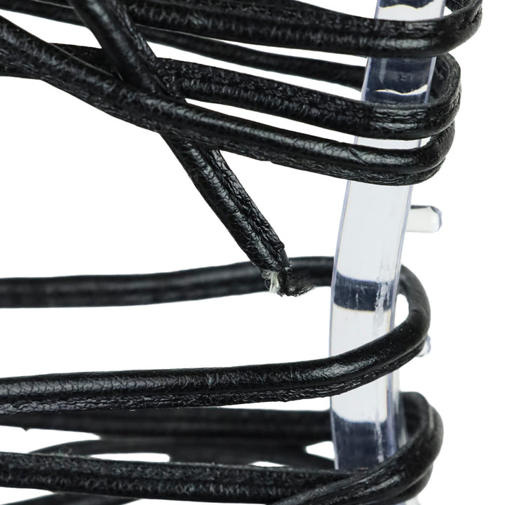 Aquazzura Black Suede and Leather Amazon Pump 105