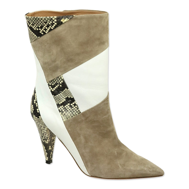 Aquazzura Multi Leather Calder Snake-Effect Ankle Boots