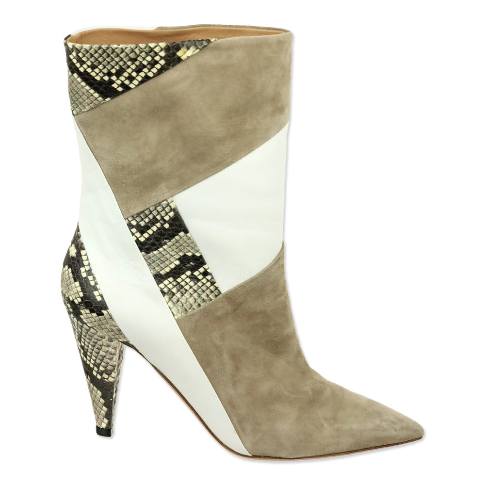 Aquazzura Multi Leather Calder Snake-Effect Ankle Boots