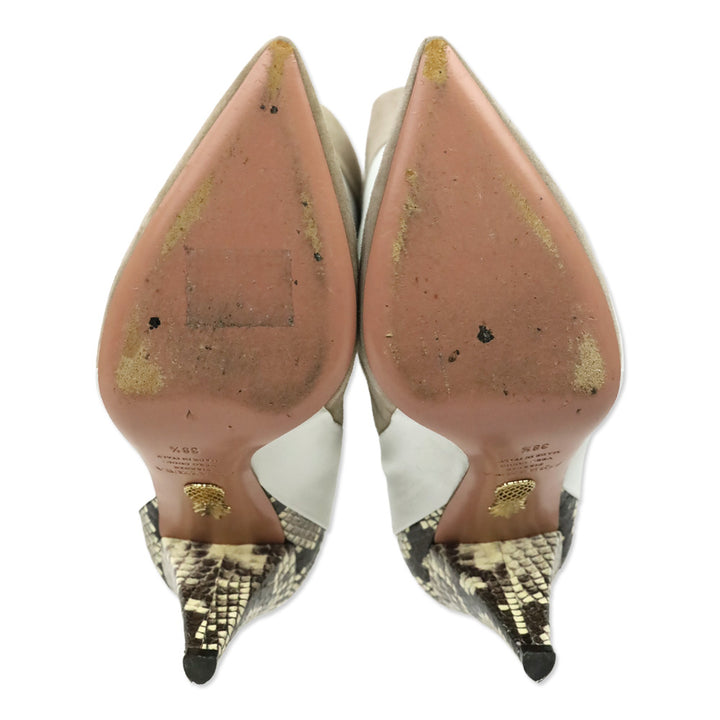 Aquazzura Multi Leather Calder Snake-Effect Ankle Boots