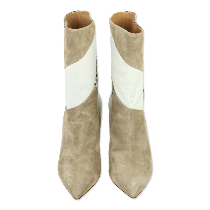 Aquazzura Multi Leather Calder Snake-Effect Ankle Boots