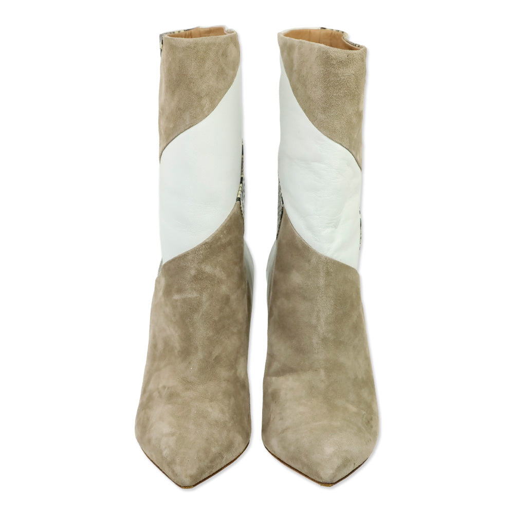 Aquazzura Multi Leather Calder Snake-Effect Ankle Boots