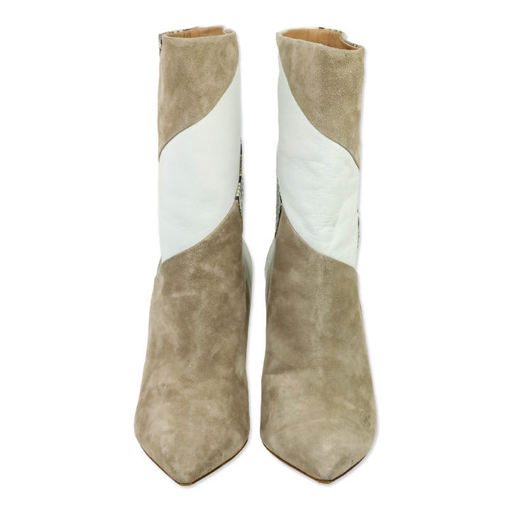 Aquazzura Multi Leather Calder Snake-Effect Ankle Boots