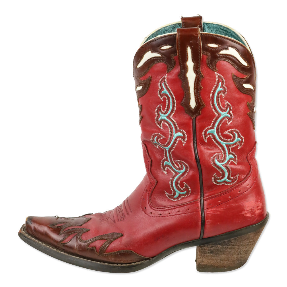Ariat Brown/Red Wichita Mesa Leather Cowboy Boots